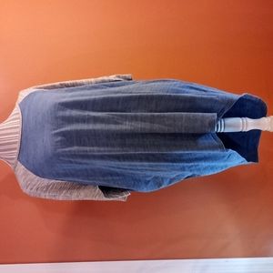 Lularoe Medium Irma grey and blue tunic top